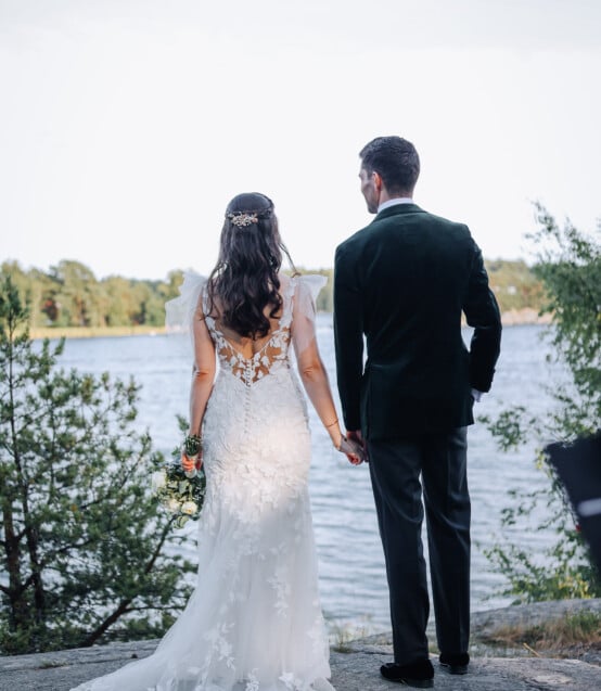 brudpar i stockholms skärgård